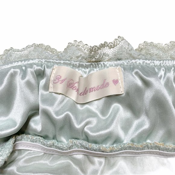 Vintage 90s tan blue lace fairy dress - Picture 6 of 10